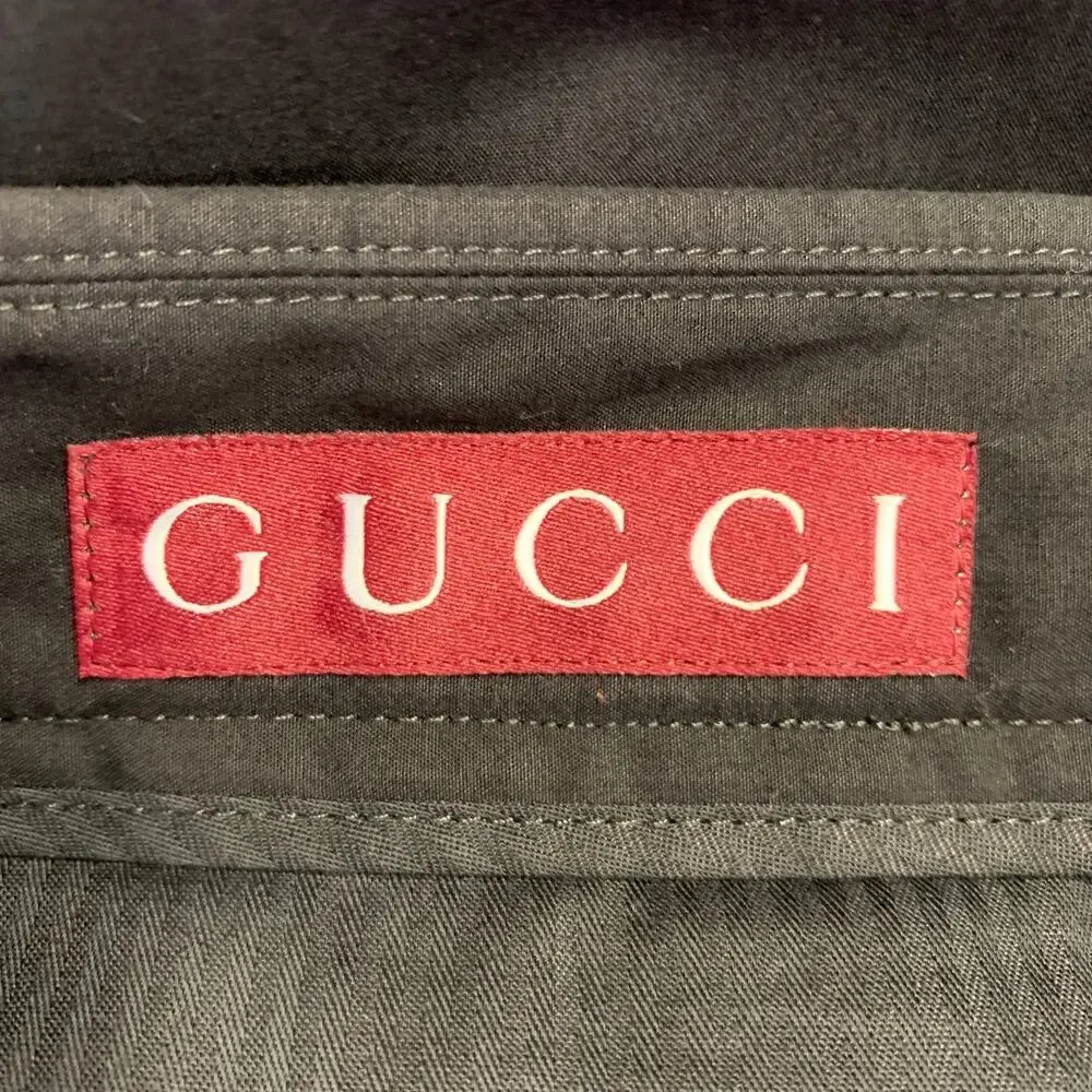 GUCCI Size 36 Black Cotton Flat Front Casual Pants